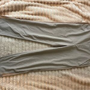 Athleta Nude/Taupe High-Rise Ribbed Waist Leggings